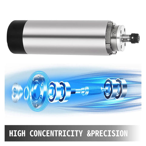 Heavy Duty 1.5KW Air Cooled Spindle Motor With Four Bearings And ER11 ER20 Collet Kit, showcasing precision engineering and intelligent design.