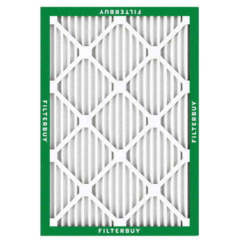 Image of a 14 By 20 By 1 Inch Air Filter MERV 8 Four Pack For HVAC Systems, electrostatic pleated design, actual size 13.50 By 19.50 By 0.75 Inches