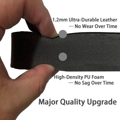 Close-up of Ultra Thick 0.8 Inch Anti Fatigue Kitchen Mat 17X30 Inches, showing durable PU foam and leather layers.