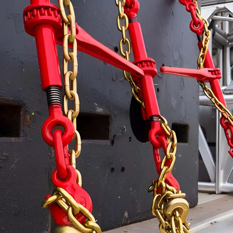 Beefed Up Heavy Duty G80 Transport Binder Chain With Clevis Grab Hooks Five Sixteenth Inch To Three Eighths Inch Ten Foot Tow Chain