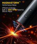 Sleek Pocket Capsule Cordless Electric Screwdriver Kit With Deluxe Extra Bit Holder And Storage Pouch showcases the 320 RPM motor.