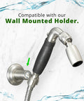 Lead Free Metal Handheld Shower Head With Trickle Valve Ultra Low Flow 1.5 GPM 72 Inch Flexible Stainless Steel Hose in Nickel Finish