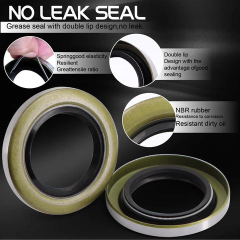 Four Set L44643 Beefy Bearing Kit For 1 Inch Trailer Axle Wheel Hub showing detailed no leak seal design