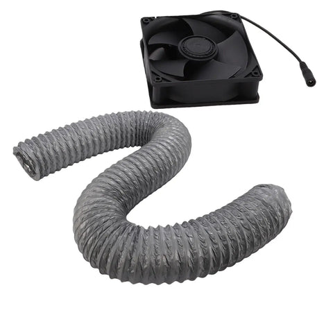 No Sweat Setup With This 5 Inch Adjustable Exhaust Fan Featuring An Activated Carbon Filter And 2m Flexible Hose delivering strong airflow.