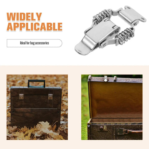 Solid 4pc Iron Spring Toggle Latch Clamps With Buckles For Toolboxes And Cabinets Super Durable Heavy Duty Holders To Keep Gear Secure And Safe on toolboxes.
