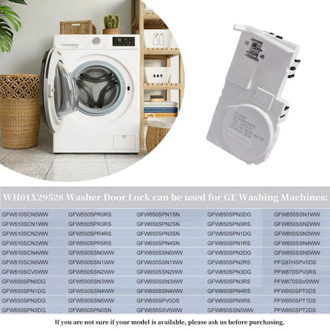 Easy Install Washer Door Lock For Front Load Machines, Compatible Lid Switch Repair Kit, No Fuss Replacement That Fits GFW510SCN0WW And Other Front Load Models, Durable, Secure Lock For Quiet Laundry Days for GE front-load washer