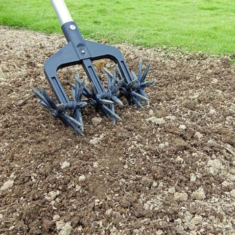 Cordless Cultivator For Lawn And Garden Adjustable Handheld Tiller tilling soil, versatile garden tool for beds and patches
