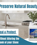 Easy Spray On Granite And Stone Countertop Sealer That Really Protects bottle on clean kitchen countertop