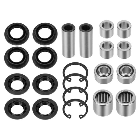 Front Upper Lower A Arm Bearing Seal Shaft Rebuild Repair Kit Two Sided For ATV Front End Suspension Fit For KFX450R 2008 2014