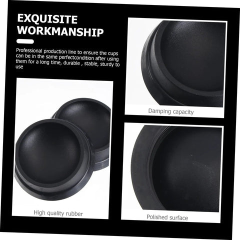 Tough As Nails Rubber Floor Cups With High Grip Non Skid Base For Rolling Office Chairs And Bed Wheels, showcasing high quality rubber and polished surface.