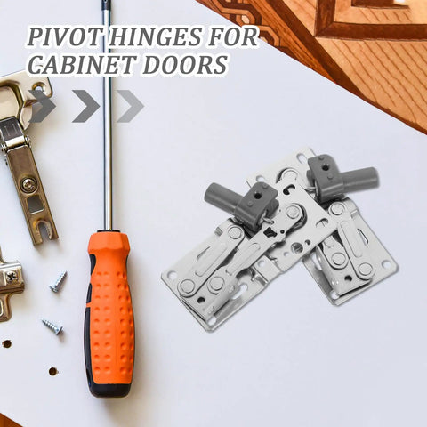 Self-Closing Cabinet Door Hinges 2-Pack For Shoe Cabinets And Kitchen Cupboards Flush Mount 45 Degree Lift Up Opening Silver Iron