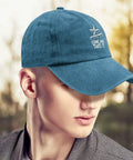 Lightweight Cyan Blue Women's Cap With Front Graphic Artwork Adjustable Buckle Closure All Day Comfort Casual Sun Hat