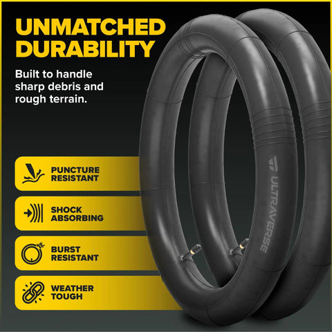 Fat Bike Inner Tubes 26x4.0 With Schrader Valve Two Pack Includes Tire Levers For Mountain Ebike Gravel And City Bikes Fits 26 Inch Fat Tires Durable And Reliable