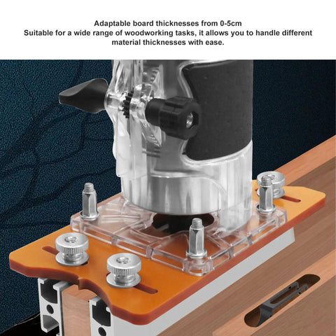 Heavy Duty Aluminum Alloy Palm Router Base Engineered For 65MM Trimmers Handles Furniture Renovation Like A Champ with adaptable board thickness 0-5cm.