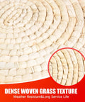 Close-up of Backyard Archery Target Three Layer Thick Straw Circular Target With Color Rope Surface Traditional Hand Woven