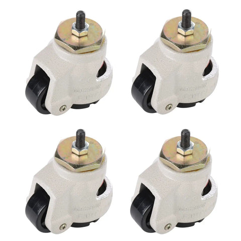 Heavy Hauling M8 Leveling Caster Wheels With Quick Set Adjustable Stem for smooth movement on industrial gear, 4 pack.