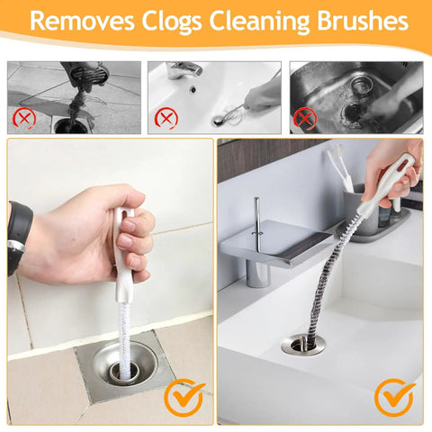 Flexiblе Drain Cleaning Brush That Clears Sink Clogs Straight Up Fast, removing hair from tub and sink drains.