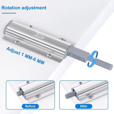 Eight Pack Heavy Duty Metal Push Latches For Cabinets And Drawers Push To Open Door Latch With Long Stroke Release