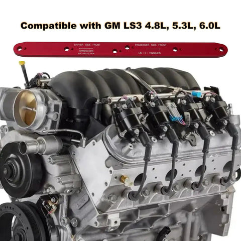 Precision Exhaust Manifold Drill Template Compatible With Chevy LS 4.8L 5.3L 6.0L V8 Engines on GM engine with intake