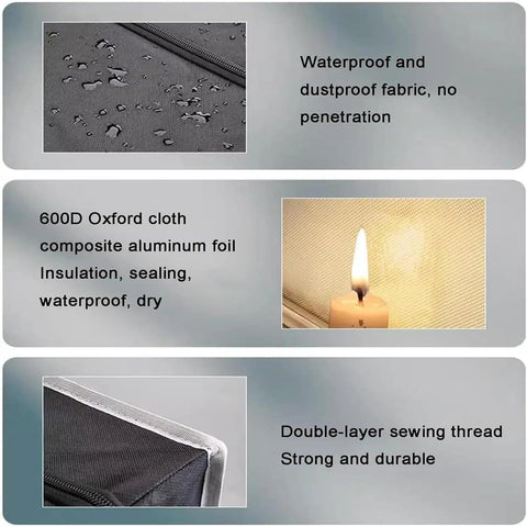 Close-up of 600D Oxford cloth on resin 3D printer enclosure with ventilation system 12V fan LED light and temperature control.