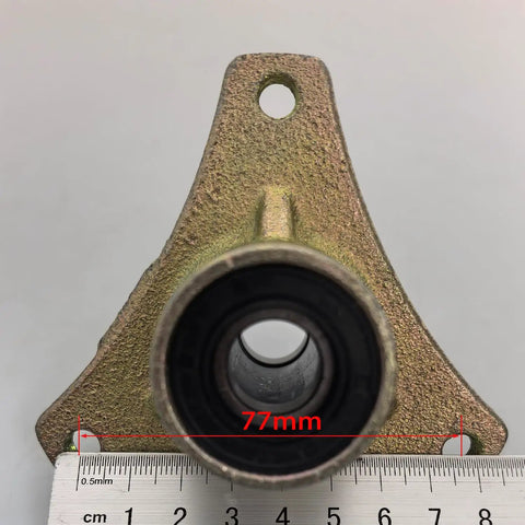 Beefed Up Front Wheel Hub With Sealed Ball Bearing 15MM Bore showing 77mm diameter, steel material, front view for Kazuma Meerkat 50CC quad.