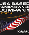 USA based family-owned company in Detroit, MI with American flag and Vulcan logo since 1959.