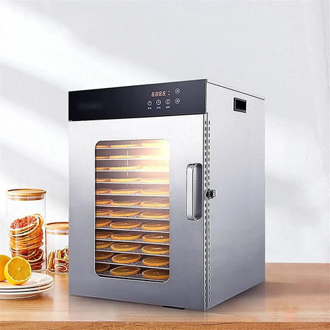 Straight Up Reliable Commercial Food Dehydrator With 12 Slick Trays For Making Jerky And Drying Fruits Vegetables And Nuts Featuring Hella Efficient 1000 Watt Heating and Digital Temperature Controls.