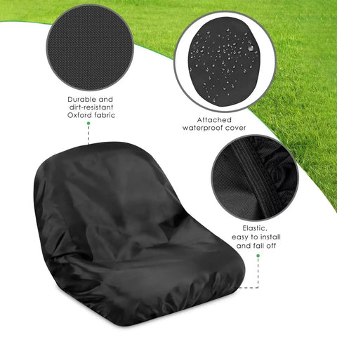 Universal Lawn Mower Seat Cover For Broadmoor 42 with waterproof Oxford fabric and elastic fitting.