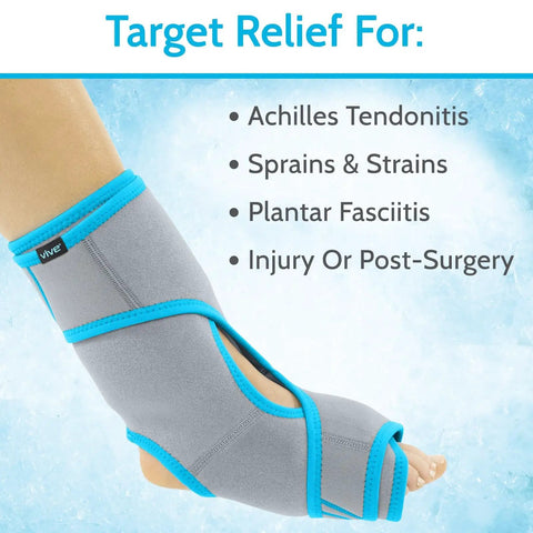 Ankle Ice Pack Wrap For Foot And Ankle Pain Relief With Hot And Cold Therapy, Adjustable Compression Brace, targeted support image