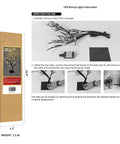 Assembly instructions for 18 Inch Cherry Blossom Bonsai Tree With 48 LED Lights Warm White Glow 24V UL Listed Adapter Included Metal Base