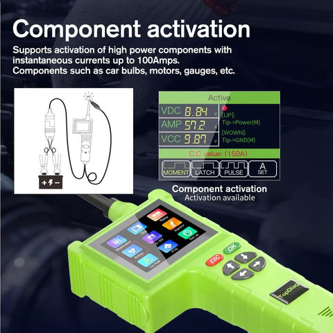 P100 Pro Power Circuit Probe Kit 9V 30V Automotive Circuit Tester 12V 24V AC DC Digital Voltage Tester with screen