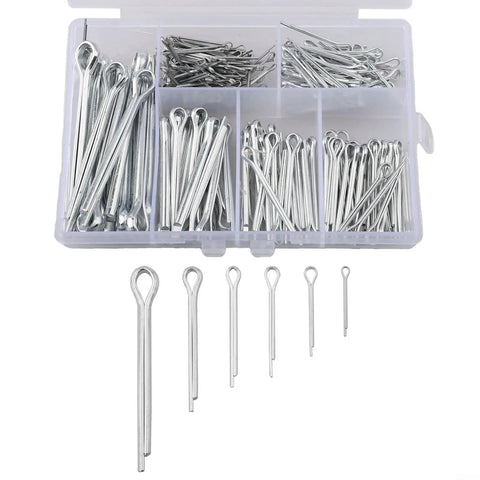 Six Size 304 Stainless Steel Cotter Pins Kit With Hairpin Spring Retaining Pins For Automotive And Machinery Repair, Durable All Purpose Locating Pins In Handy Storage Case