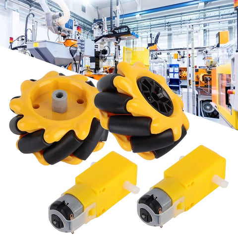 60mm Mecanum wheel kit for DIY robots in factory setting