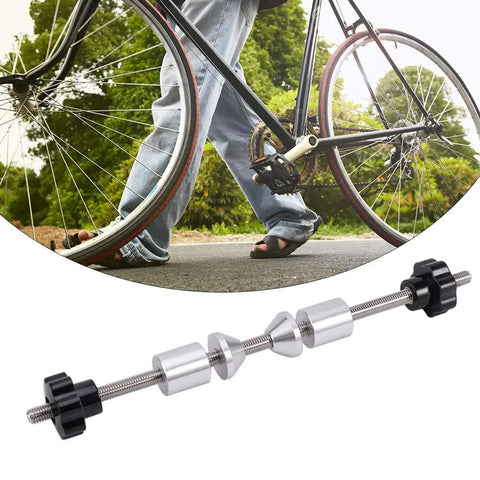 Pro Grade Bike Wheel Truing Stand With Thru Axle Adapters Aluminum Hub Repair Tool for easy install and wheel maintenance