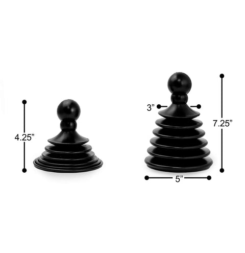 Mighty Tiny Plunger For Tight Spaces And Small Drains, Perfect For Bathroom And Kitchen Sinks, RVs And More, Patent Pending Black