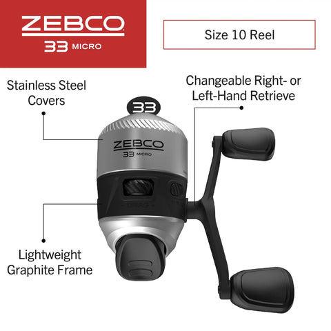 Micro Spincast Reel And Rod Combo For Beginners With A Five Foot Two Piece Rod, Durable Fiberglass Pole, Quickset Anti Reverse With Bite Alert, No Tangle Design, Pre Spooled With Four Pound Cajun Line And Ready To Hit The Water, stainless steel covers and graphite frame shown
