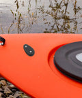 Sturdy Nylon Kayak Pulley With Low Friction Bearings For Kayaks And Canoes on red kayak near water and rocks