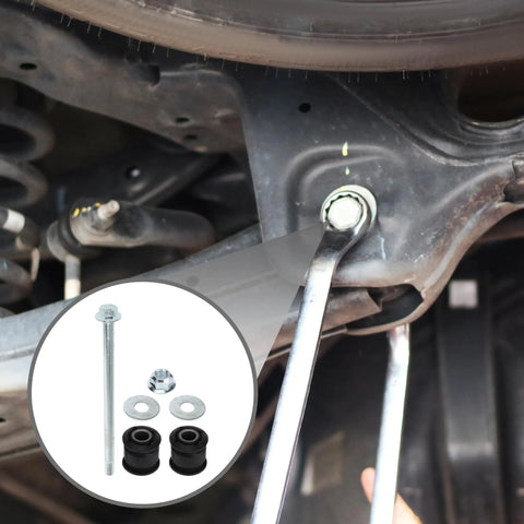 Heavy Duty Lateral Link Bolt Bushing Kit For Subaru WrX Impreza Forester AwD 1998 Through 2008 installed with tools and components.