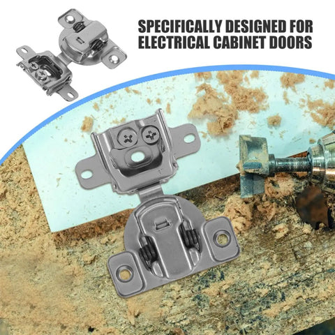 Concealed Invisible Cabinet Door Hinges Set of 2 Adjustable Folding Hinge with Buffer