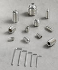 510 Piece Set Screw Kit With M3 M4 M5 M6 M8 Stainless Steel Grub Screws Anti Rust And Corrosion Resistant Hex Socket Hardware For Doors Cabinets Furniture And DIY Projects Easy Install And Long Lasting, assorted sizes with hex keys