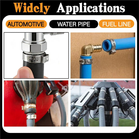 Widely used 360 Piece Ear Hose Clamp Kit With Stepless 5.3 To 36.1mm Range, 304 Stainless Steel Cinch Rings in various applications