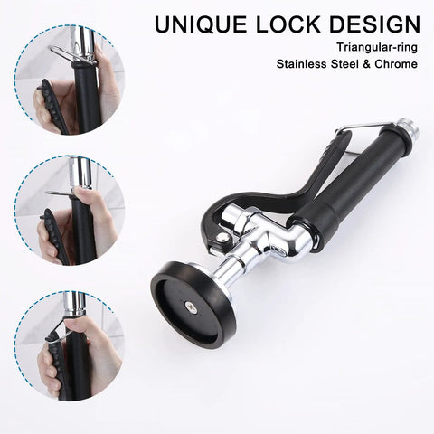 Pro Grade Pre Rinse Spray Valve With 38 Inch Flexible Stainless Steel Hose for Commercial Sinks and Restaurant Faucets wall mount