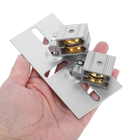 Straight Up Heavy Duty Steel Ball Bearing Sliding Door Roller Replacement Kit With Adjustable Height For Patio Slider Screens Universal Fit Corner Adapter Keeps Things Moving Smoothly Perfect For Weekend Warriors, steel rollers in hand