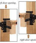 Self Locking Gate Latch Heavy Duty Automatic Post Mount Lock For Fences And Gates, Weatherproof Steel Yard Gate Hardware For Garden Barn Farm Outdoor Fences Black, left/right opening