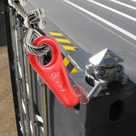 Heavy Duty Container Lifting Hook With 45 Degree Secure Alignment System L And R Indicators Forged Alloy Steel Construction