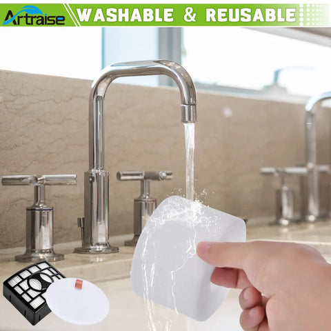 Washing Duo Clean Filter Replacement for Shark Rotator Powered Lift Away Vacuum Series, filter under faucet water flow