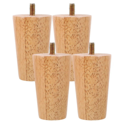 Four Piece Solid Wood Furniture Legs For Sofa Couch Cabinet Table Bed Frame Replacement Easy Install Heavy Duty Support Stable Feet