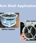 Before and after image of Dji Flip Foldable Arm Shell Replacement Part Right Front Arm Cover And Propeller Guard Gray Body