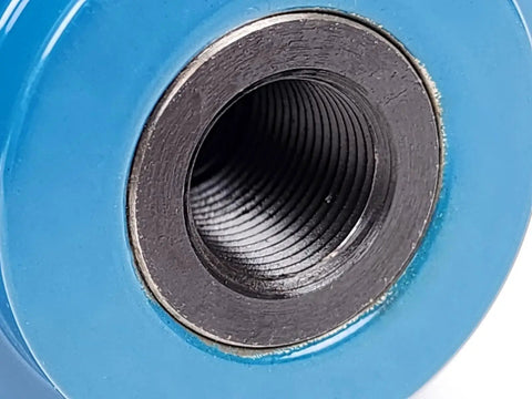 Straight Up Heavy Duty Cylinder Ram Head Replacement For TH0004 Hydraulic Knockout Punch Driver close-up of threaded connection.