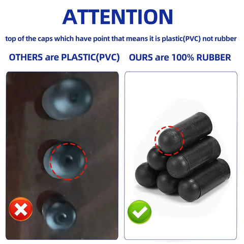 115-piece nylon vacuum connectors and 63-piece black hose end caps kit for automotive use